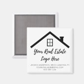 Professional Real Estate Marketing Logo Magneet (Voorkant / Achterkant)