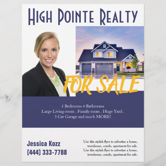 Professional Real Estate Realty Flyer voor verkoop (Voorkant)