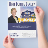 Professional Real Estate Realty Flyer voor verkoop (Hand)