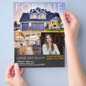 Professional Real Estate Realty Flyer voor verkoop (Hand)