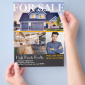 Professional Real Estate Realty Flyer voor verkoop (Hand)
