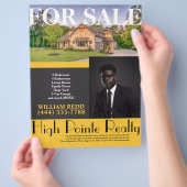 Professional Real Estate Realty Flyer voor verkoop (Hand)