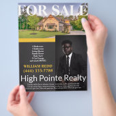 Professional Real Estate Realty Flyer voor verkoop (Hand)