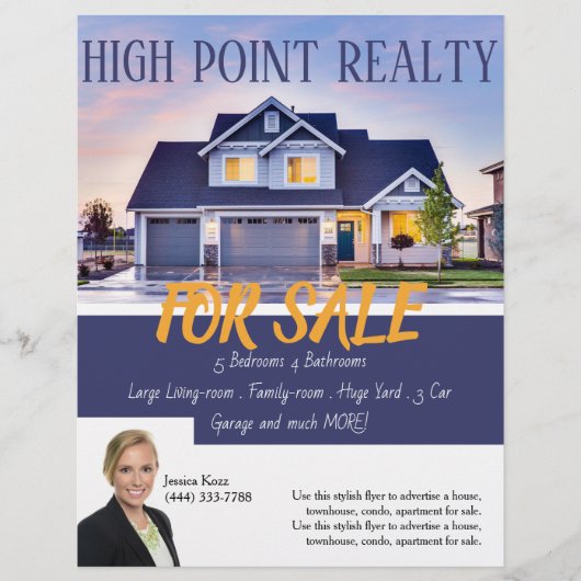 Professional Real Estate Realty Flyer voor verkoop (Voorkant)