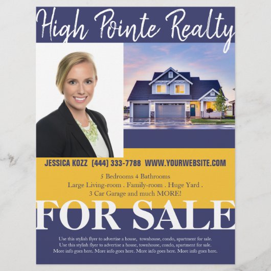 Professional Real Estate Realty Flyer voor verkoop (Voorkant)
