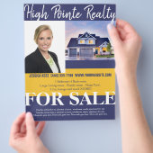 Professional Real Estate Realty Flyer voor verkoop (Hand)