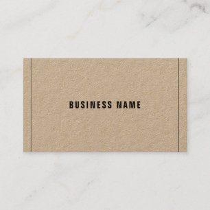 Professional Real Kraft Paper Modern Company Plain Visitekaartje