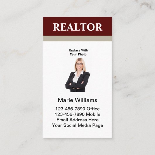 Professional Realtor Photo-Visitekaartjes Visitekaartje (Voorkant)