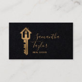 Professional Realtor Real Estate Add Photo Key Bus Visitekaartje (Achterkant)