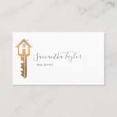 Professional Realtor Real Estate Add Photo Key Bus Visitekaartje (Achterkant)