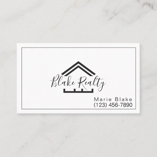 Professional Realtor Realty Visitekaartje (Voorkant)