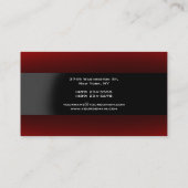 Professional Red Black Grey Manager Visitekaartje (Achterkant)