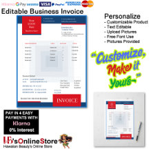Professional Red Blue White Business Invoice