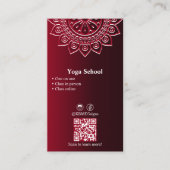 Professional Red Mandala Yoga Visitekaartje Klantenkaartje (Voorkant)