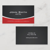 Professional Red Modern legant Classy Visitekaartje (Voorkant / Achterkant)
