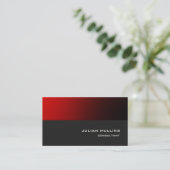 Professional Red Trendy Modern Elegant Visitekaartje (Staand voorkant)