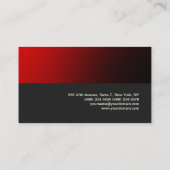Professional Red Trendy Modern Elegant Visitekaartje (Achterkant)