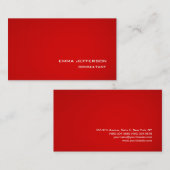 Professional Red Trendy Style indrukwekkend Visitekaartje (Voorkant / Achterkant)