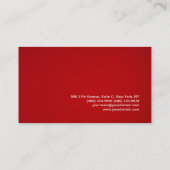 Professional Red Trendy Style indrukwekkend Visitekaartje (Achterkant)
