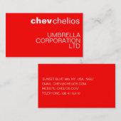 Professional Red Visitekaartje (Voorkant / Achterkant)