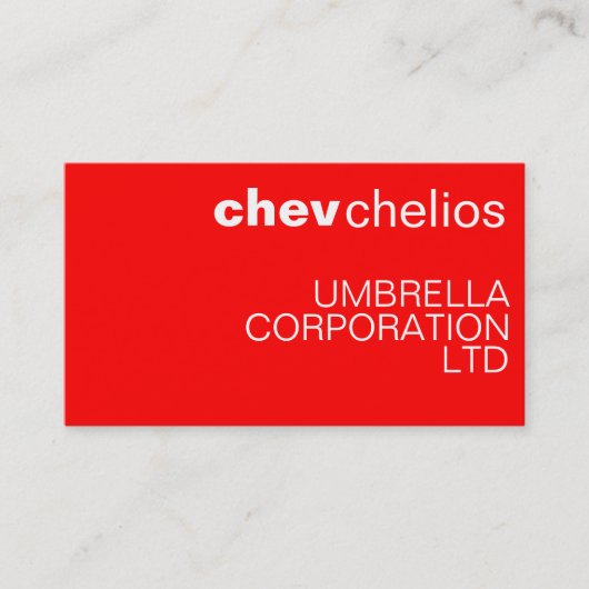 Professional Red Visitekaartje (Voorkant)