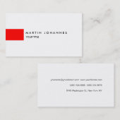Professional Red White Profile Visitekaartje (Voorkant / Achterkant)