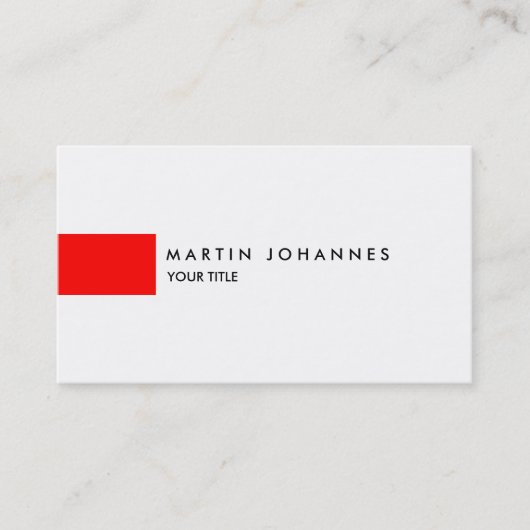 Professional Red White Profile Visitekaartje (Voorkant)