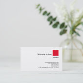 Professional Red White Simple Plain Architect Visitekaartje (Staand voorkant)