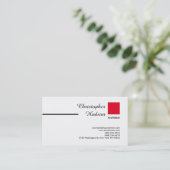 Professional Red White Simple Plain Architect Visitekaartje (Staand voorkant)
