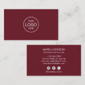 Professional Red Wine Add your Logo Visitekaartje (Voorkant / Achterkant)