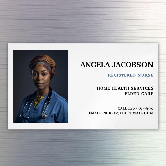 Professional Registered Nurse Photo Magnetisch Visitekaartje