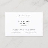 Professional Retro Classic nostalgic look elegant Visitekaartje (Achterkant)