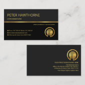 Professional Retro Gold Line, Butler Service Visitekaartje (Voorkant / Achterkant)