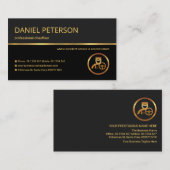 Professional Retro Gold Line Chauffeur-driver Visitekaartje (Voorkant / Achterkant)