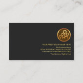 Professional Retro Gold Line Manpower Consultant Visitekaartje (Achterkant)