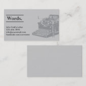 Professional Retro-Visitekaartje voor schrijfmachi Visitekaartje (Voorkant / Achterkant)