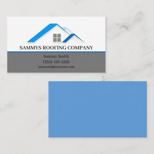 Professional Rooffer Contractor Service Visitekaartje (Voorkant / Achterkant)