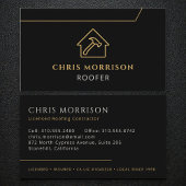 Professional Roofing Roofer Construction Black Visitekaartje