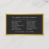 Professional Roofing Roofer Construction Services Visitekaartje (Achterkant)