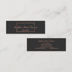 Professional Roos Gold Broken Lijst donkergrijs Mini Visitekaartje