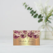 Professional Roos Gold Flowers Drip QR CODE Logo Visitekaartje (Staand voorkant)