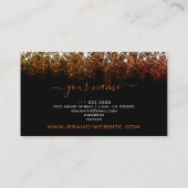 Professional Roos Gold Glitter Spark Hair Stylist Visitekaartje (Achterkant)