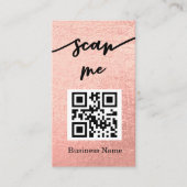Professional Roos Gold QR Code Logo Visitekaartje (Voorkant)