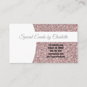 Professional Rose Gold Glitter Custom Photo Visitekaartje (Achterkant)