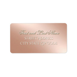 Professional Rose Gold Return Address Label