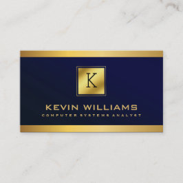 Professional Royal Blue Computer System Analyst Visitekaartje