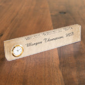 Professional  Rustic Brown Naambordje (Zijkant)