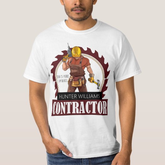 Professional Rustic Contractor Repair Handyman T-shirt (Voorkant)