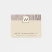 Professional Rustic Wood Executive Name & Monogram Post-it® Notes (Voorkant)