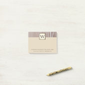 Professional Rustic Wood Executive Name & Monogram Post-it® Notes (Op bureau)